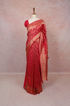 Red Semi Banarasi Saree - Seematti