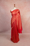 Red Semi Kanchi Soft Silk Saree