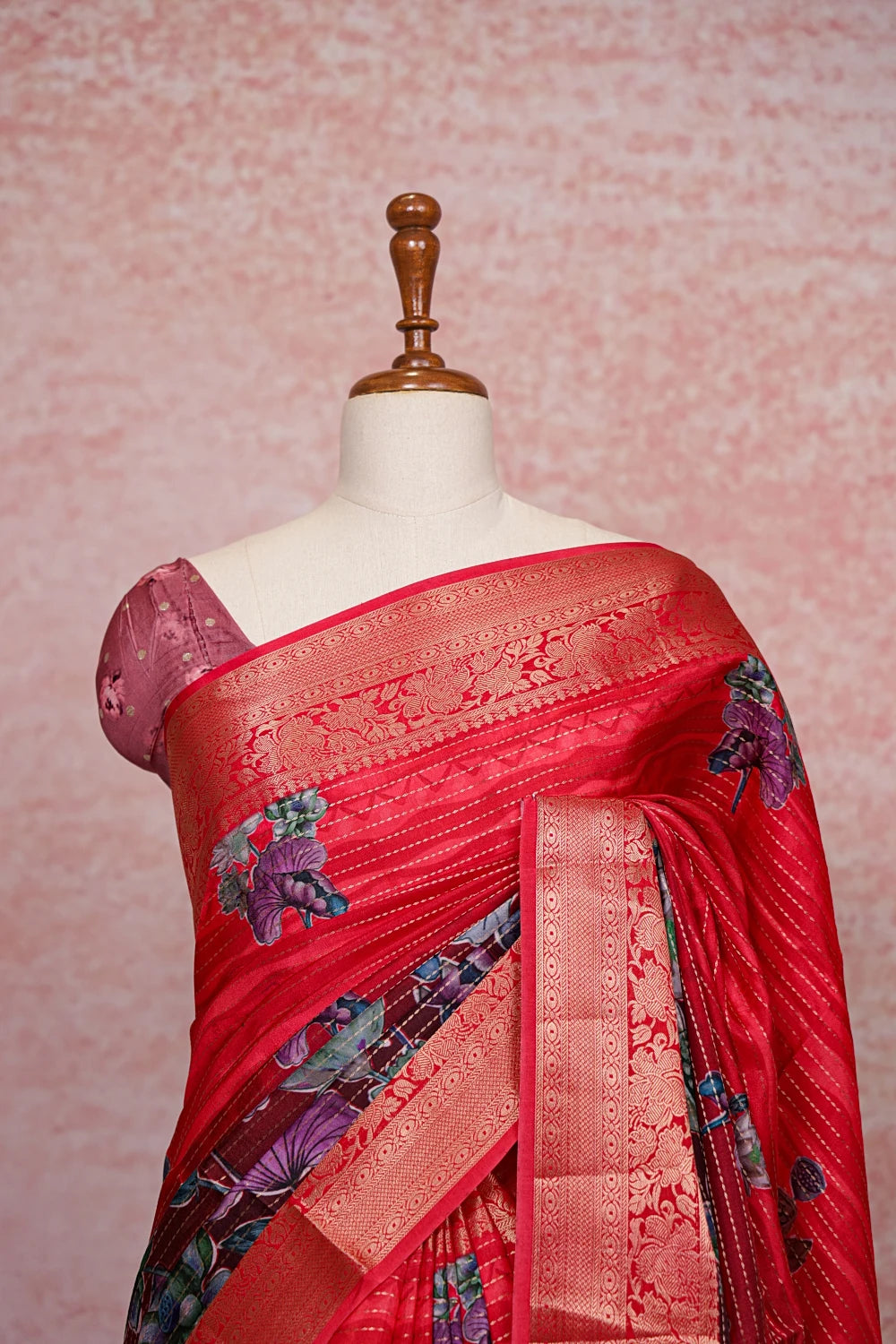 Red Semi Silk Saree