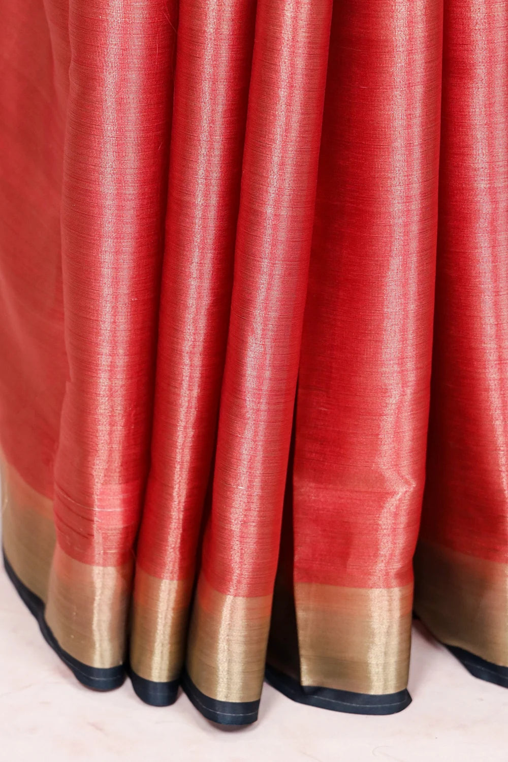 Red Semi Tissue Saree - Seematti