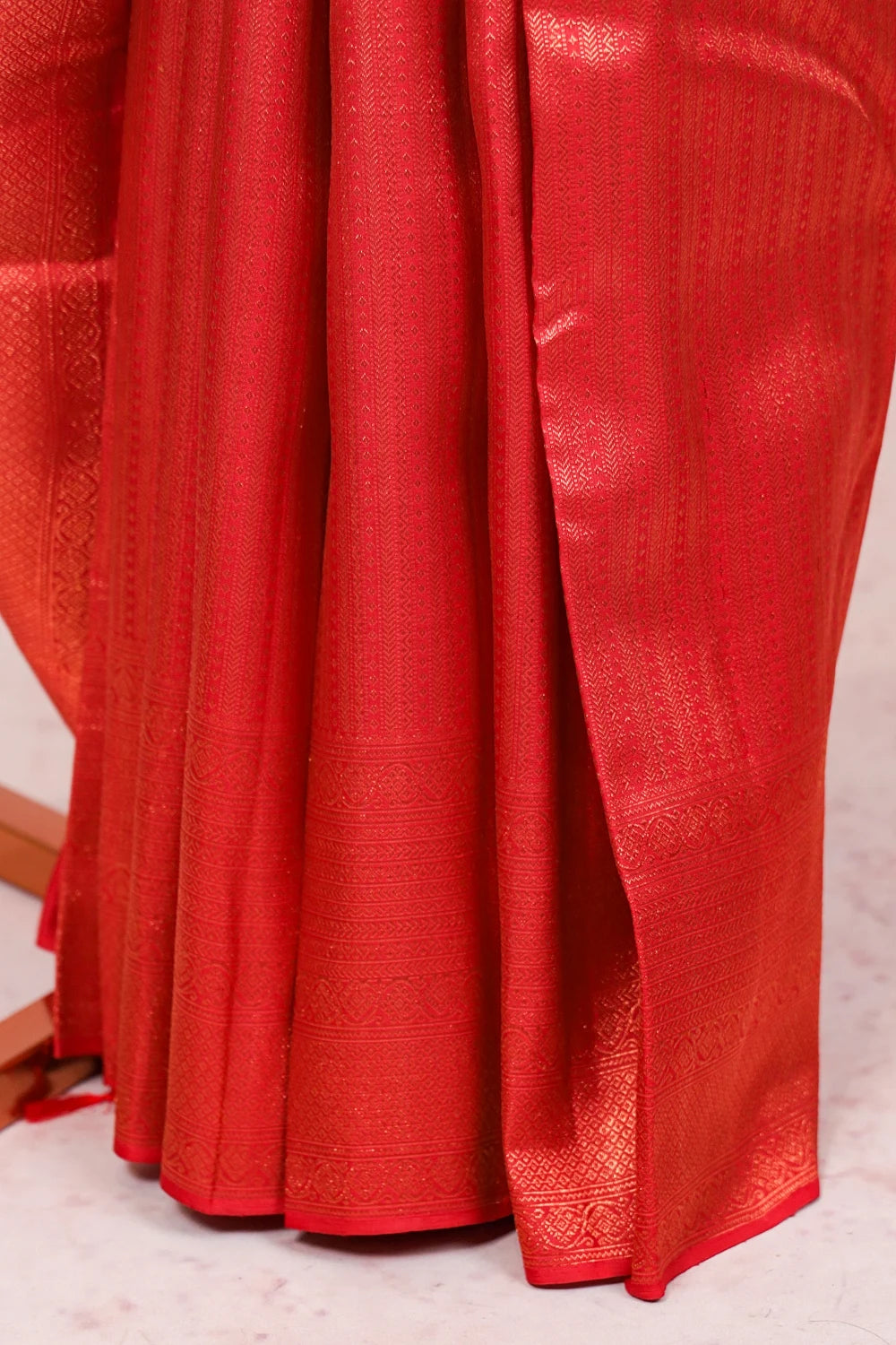 Reddish Maroon Kancheepuram Silk Saree - Seematti