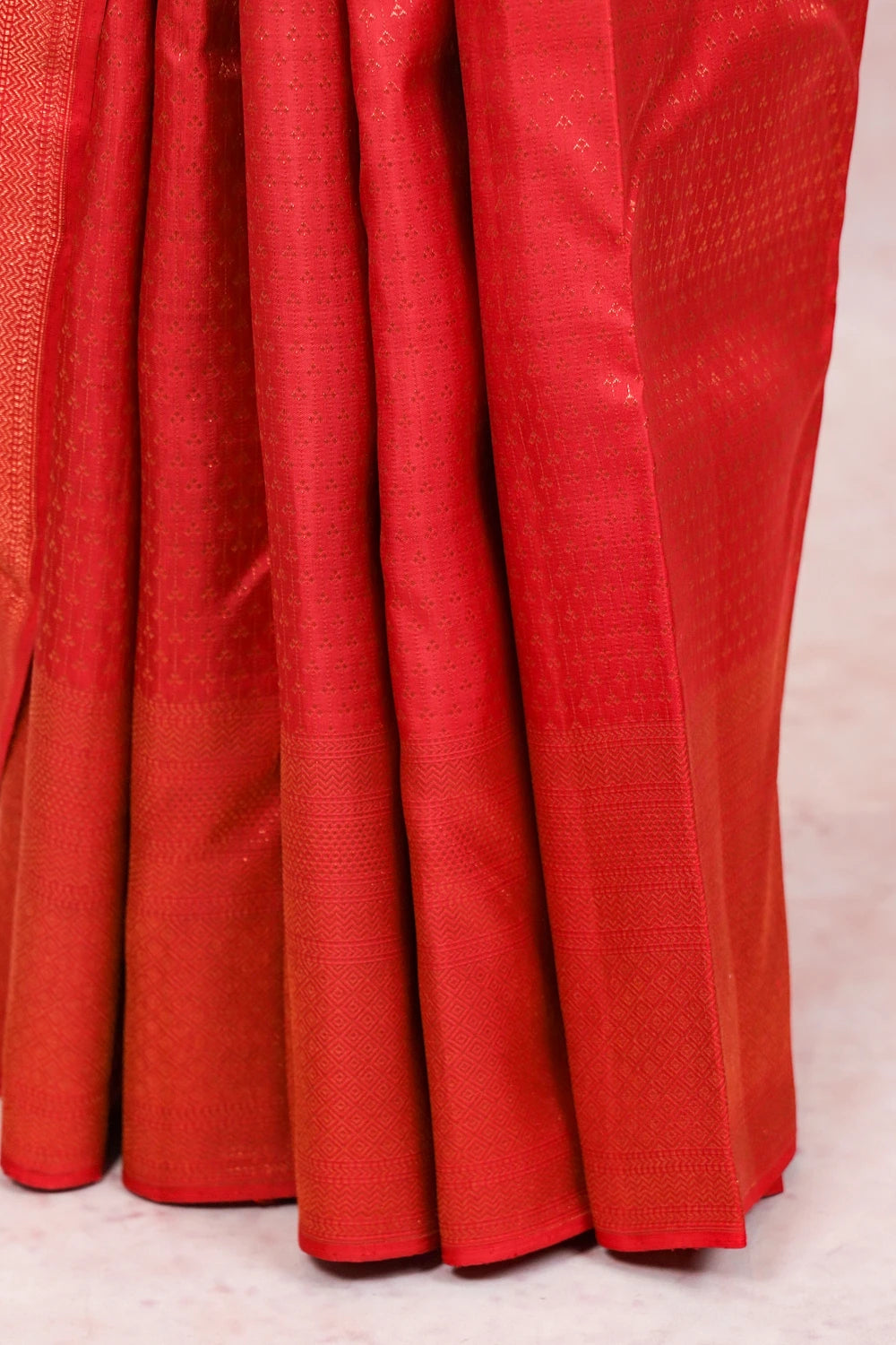 Reddish Maroon Kancheepuram Silk Saree - Seematti
