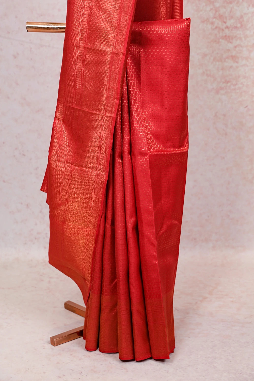 Reddish Maroon Kancheepuram Silk Saree - Seematti