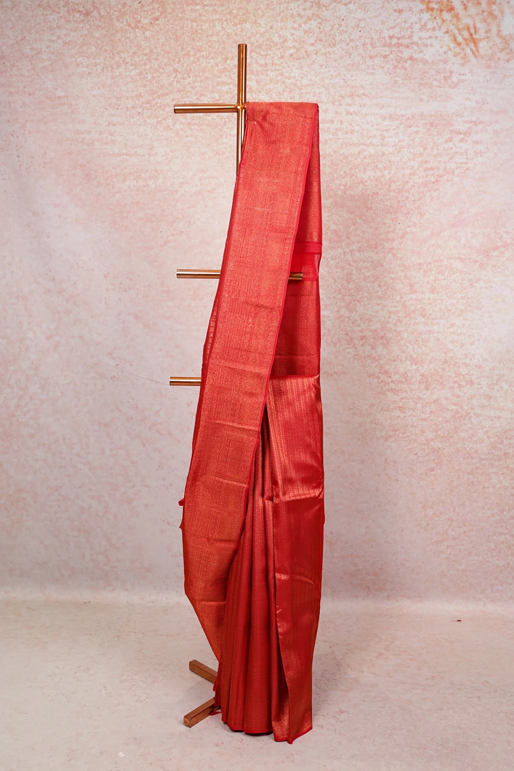 Reddish Maroon Kancheepuram Silk Saree - Seematti