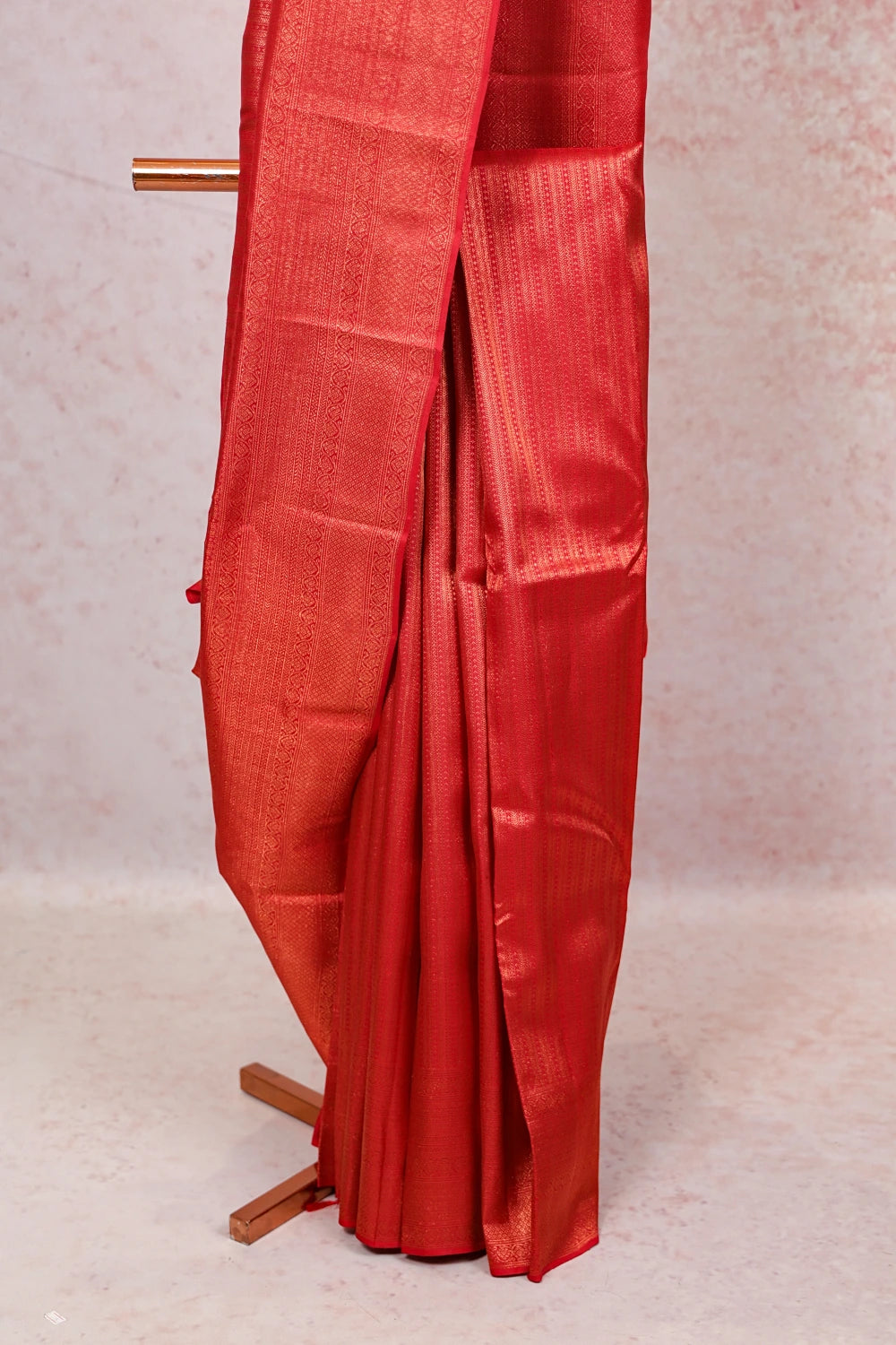 Reddish Maroon Kancheepuram Silk Saree - Seematti