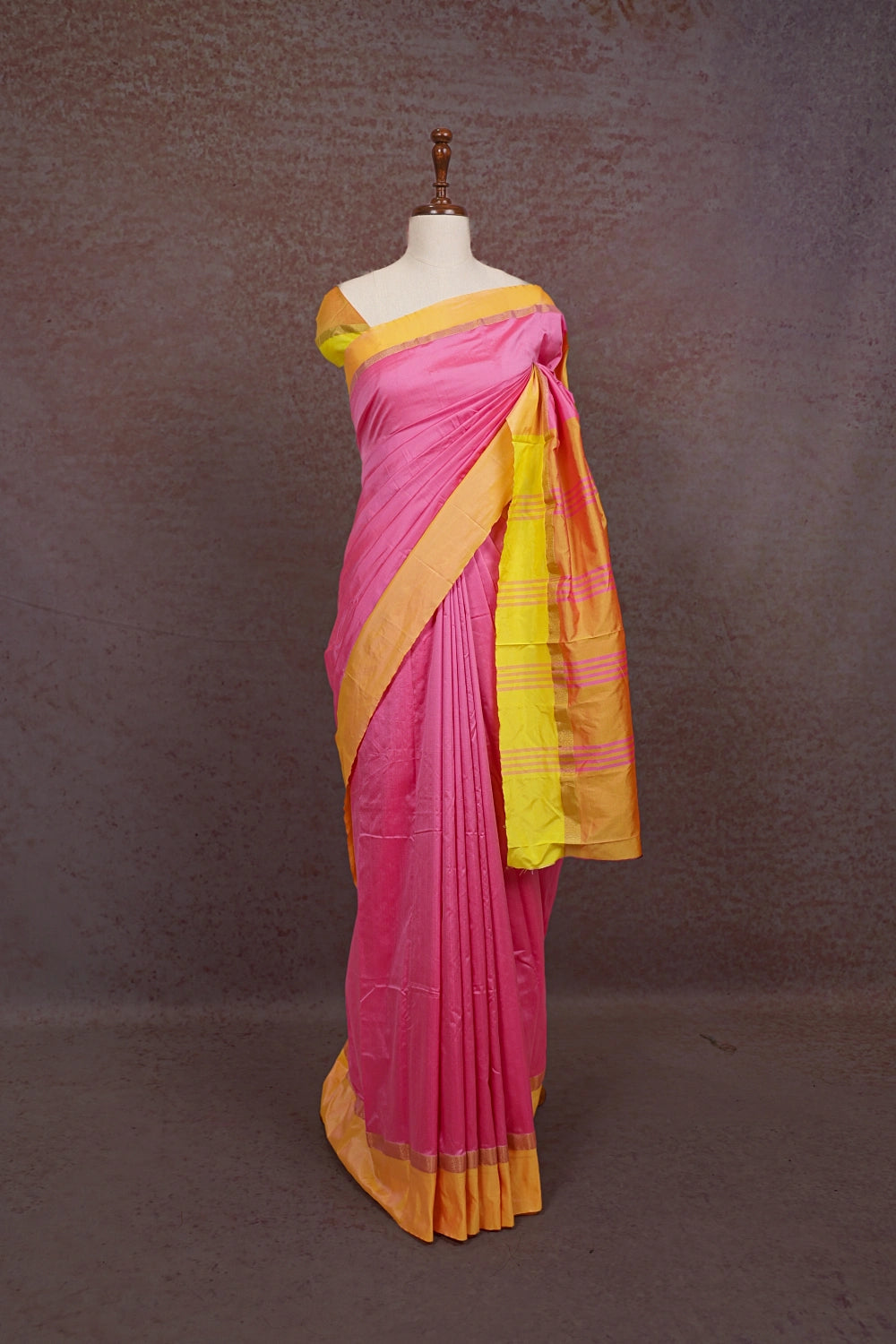 Rose Color Semi Silk Saree - Seematti