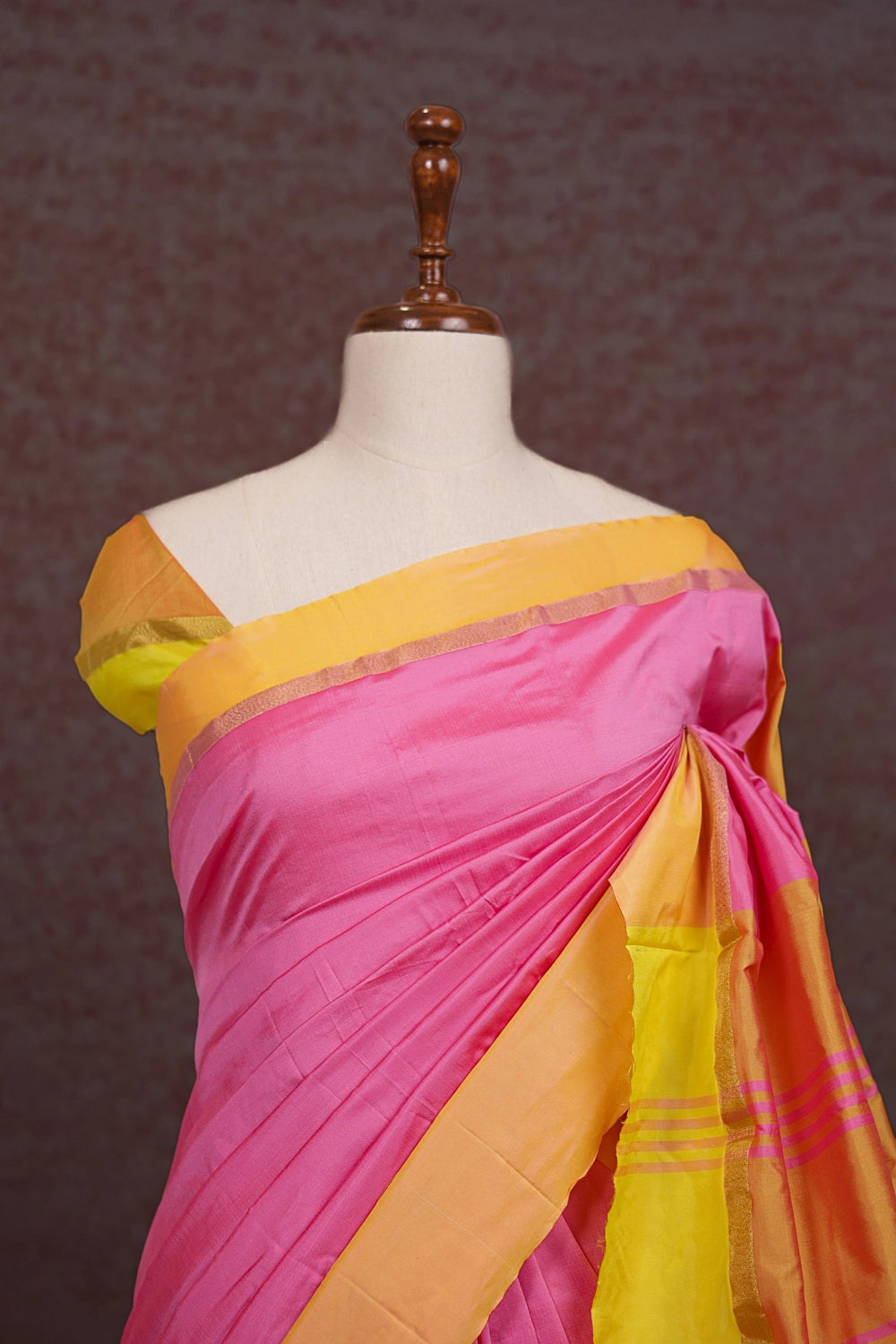 Rose Color Semi Silk Saree - Seematti