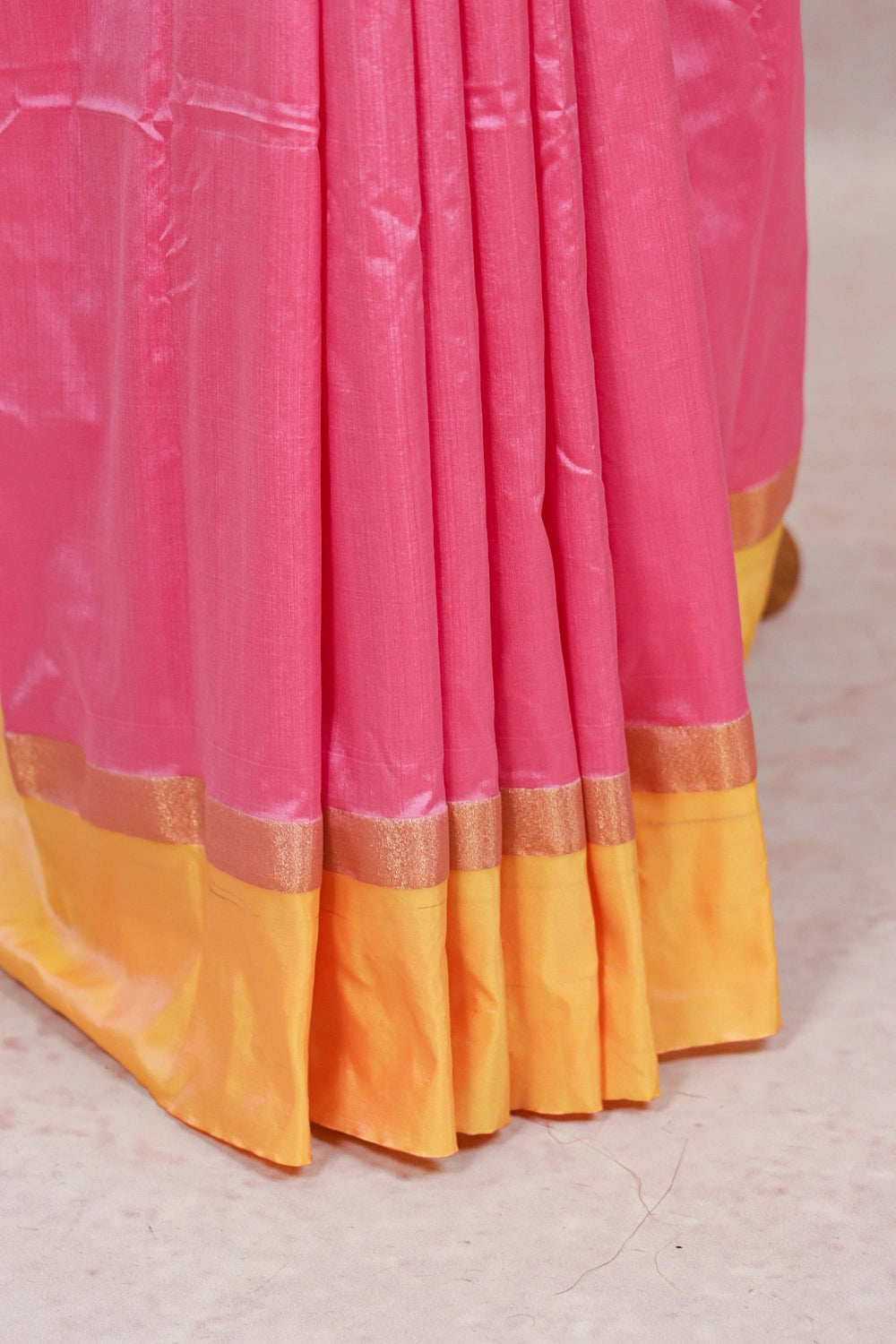 Rose Color Semi Silk Saree - Seematti