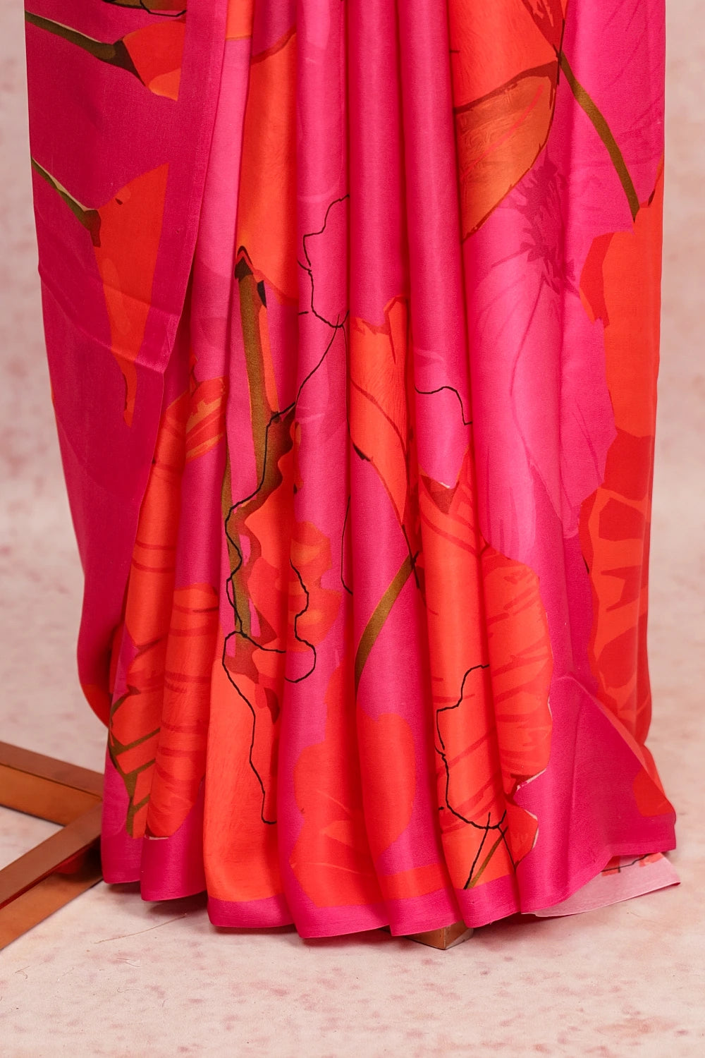 Rose Crepe Saree