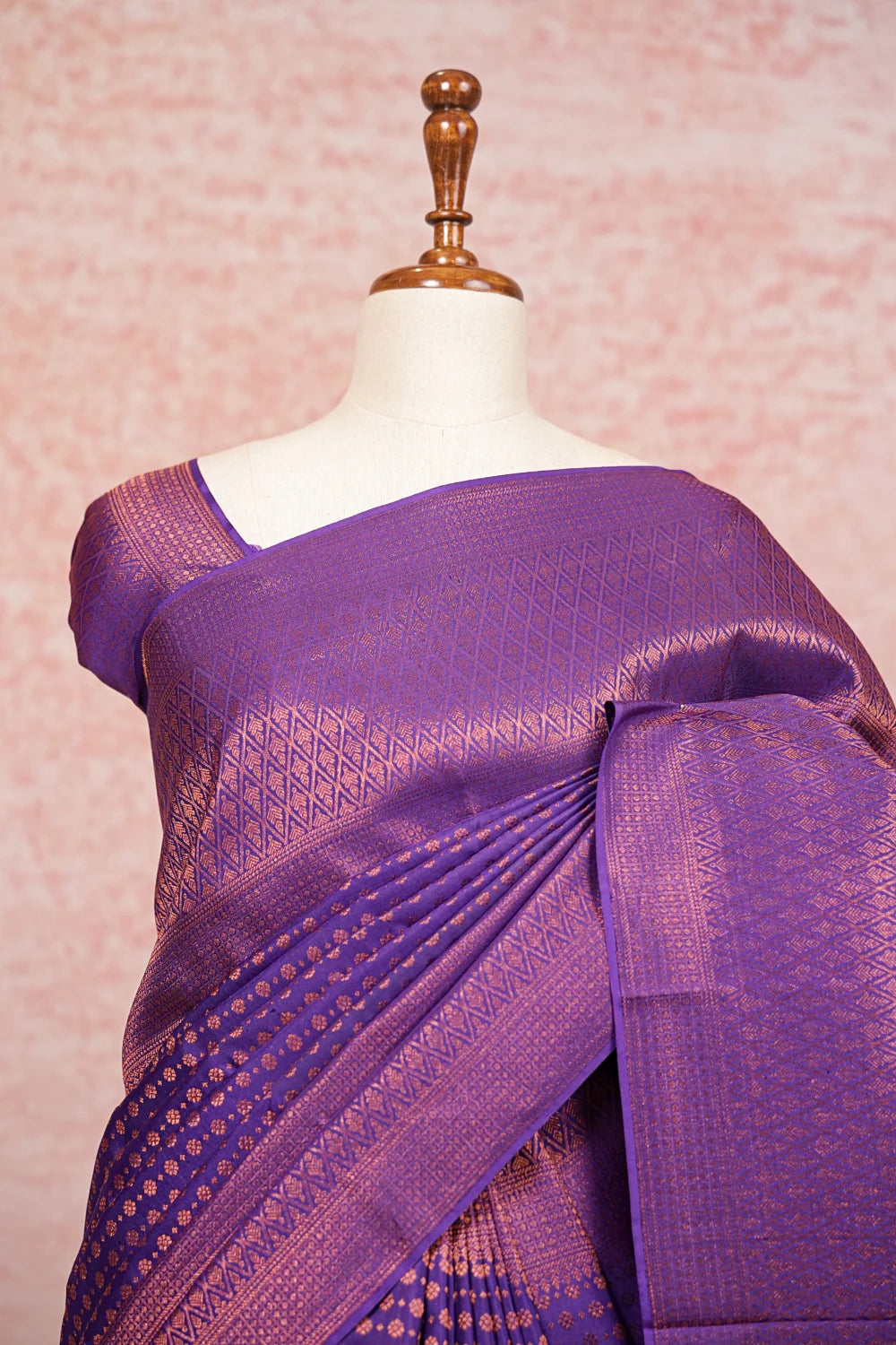 Royal Purple Kancheepuram Silk Saree - Seematti