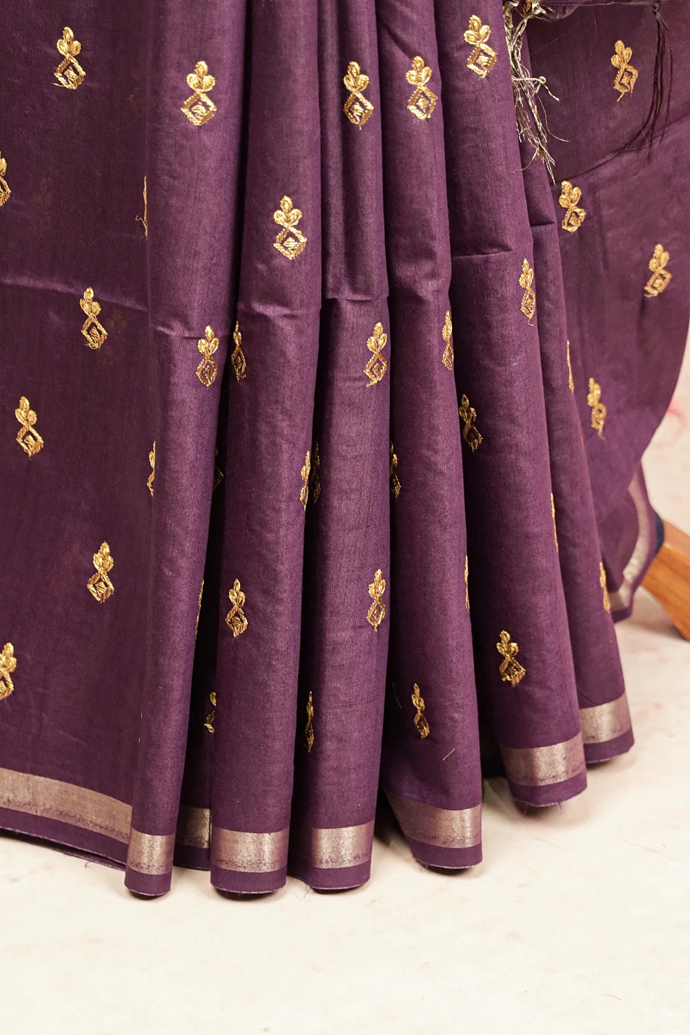 Royal Purple Semi Tussar Saree