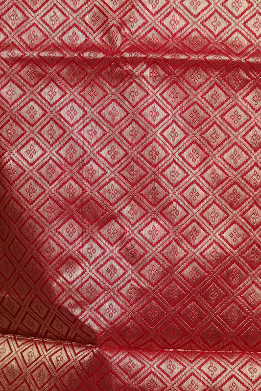 Rust Orange Semi Tussar Saree