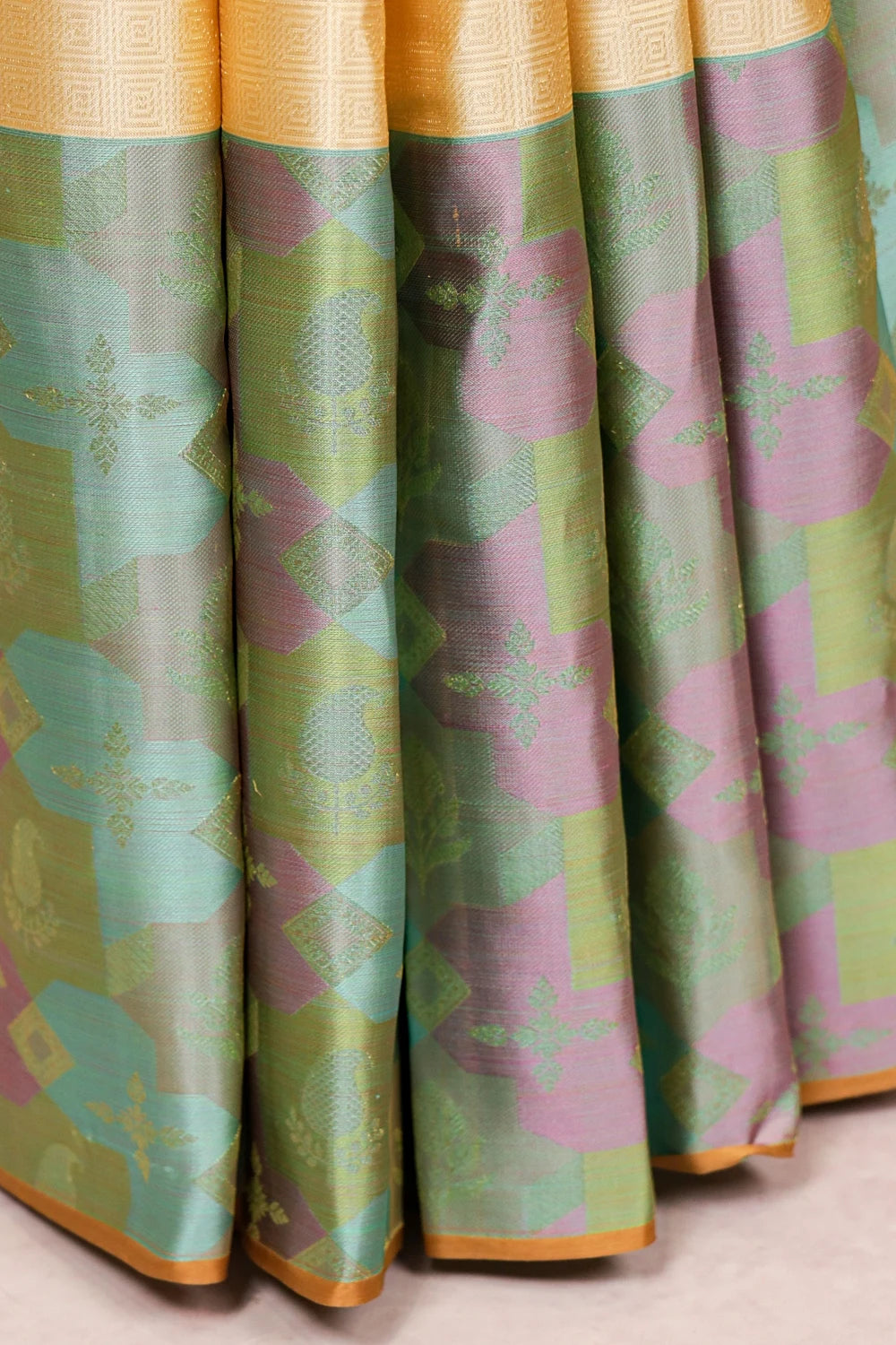 Sandal Color Kancheepuram Silk Saree - Seematti