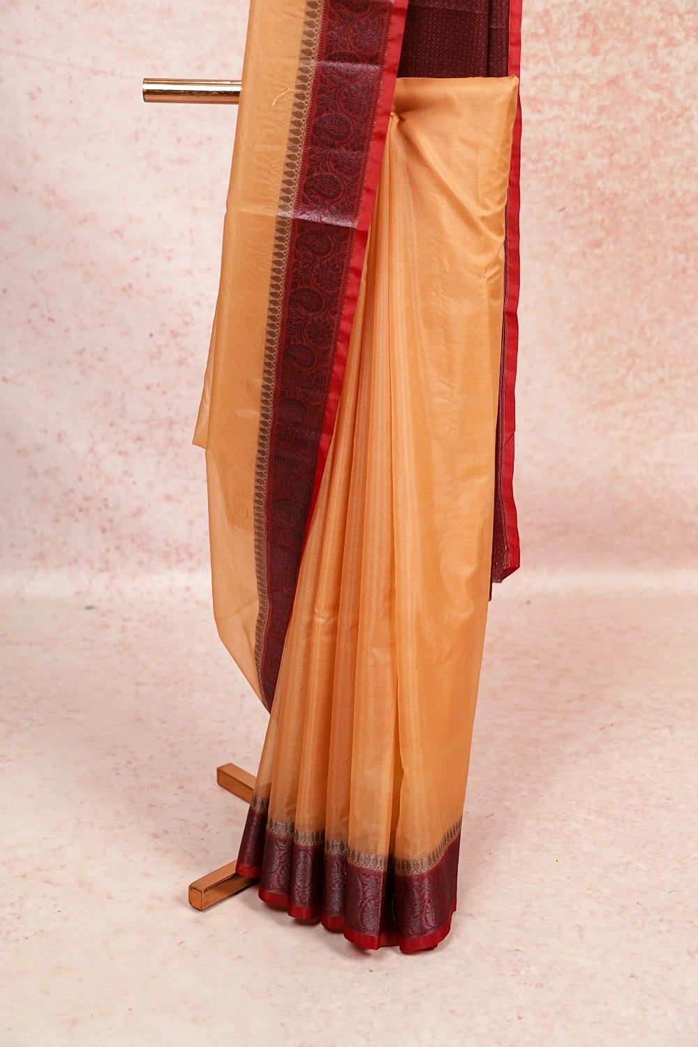 Sandal Colour Semi Banarasi Saree
