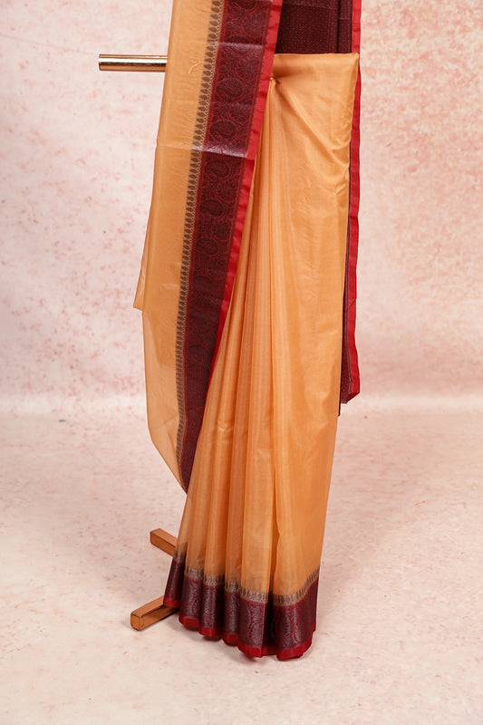 Sandal Colour Semi Banarasi Saree