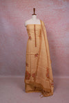Sandal Linen Printed Unstitched Churidhar Material - Seematti