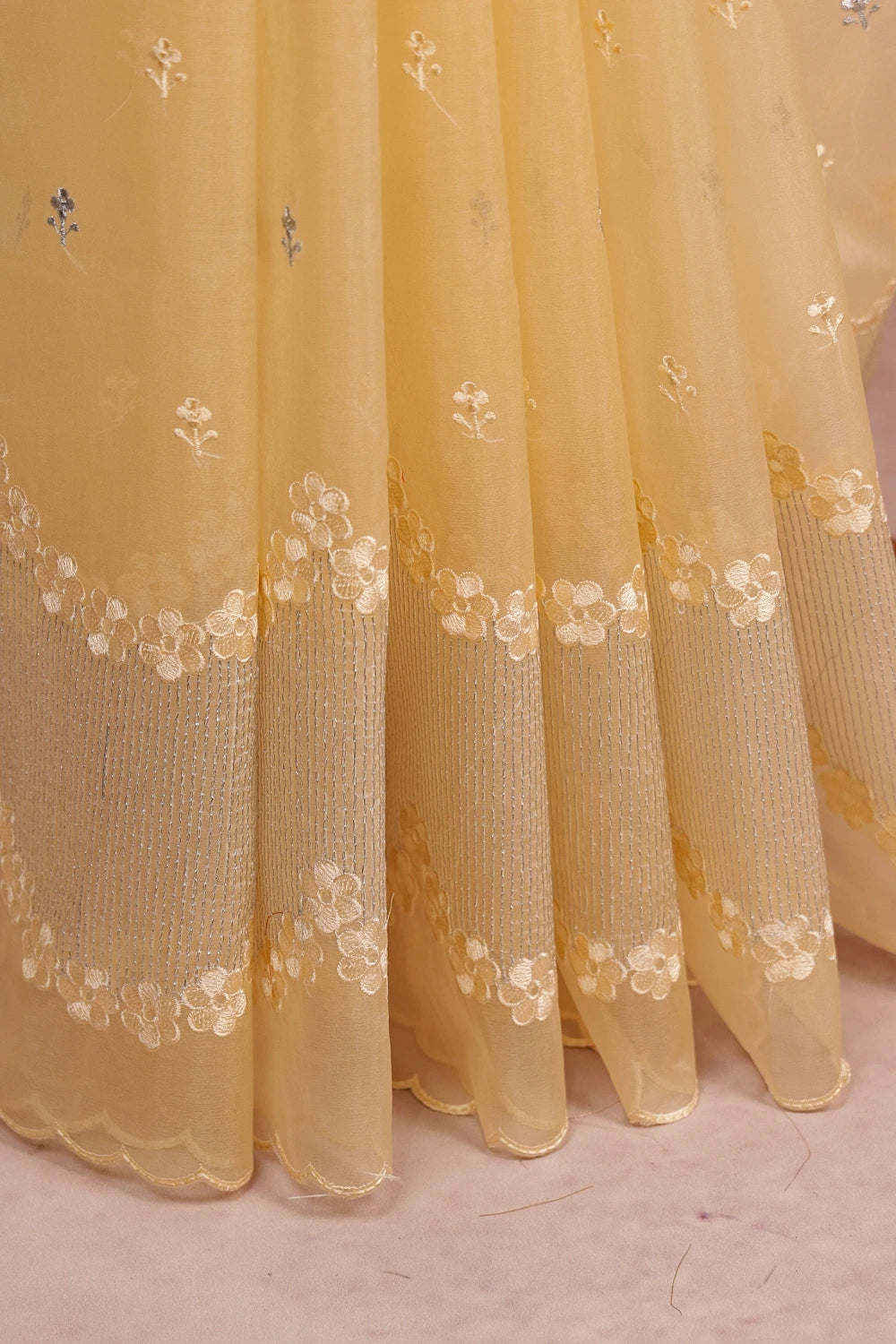 Sandal Semi Organza Saree