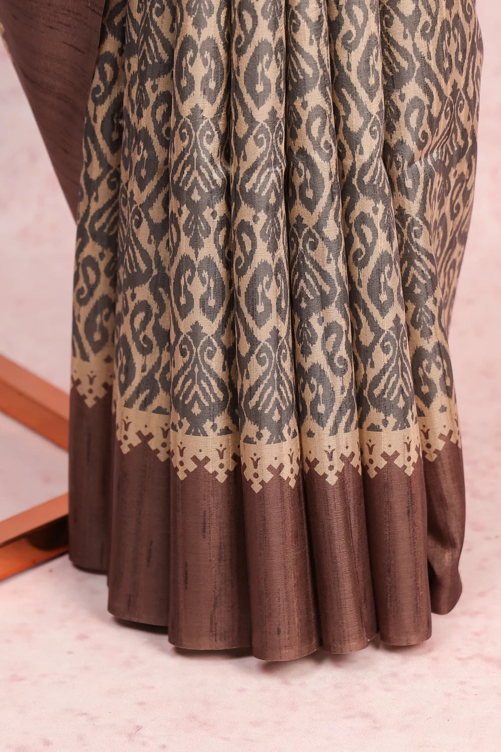 Sandal Semi Tussar Saree