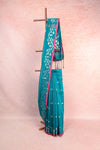 Sapphire Green Semi Chanderi Saree