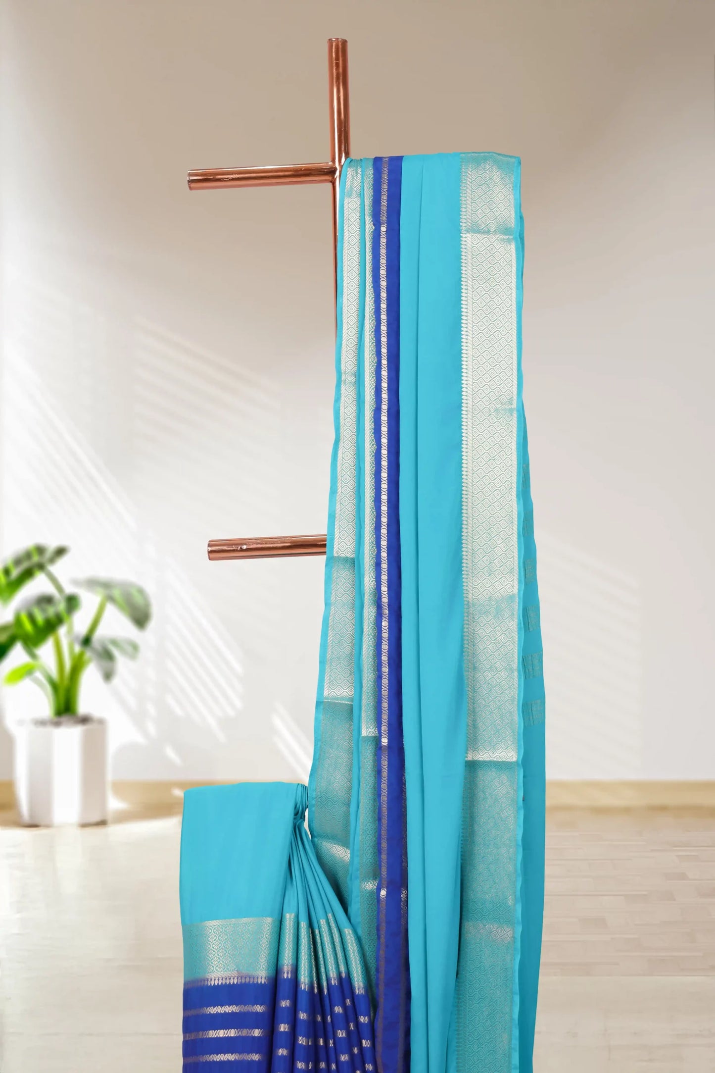 Sea Blue Georgette Saree