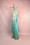 Sea Blue Kancheepuram Soft Silk Saree