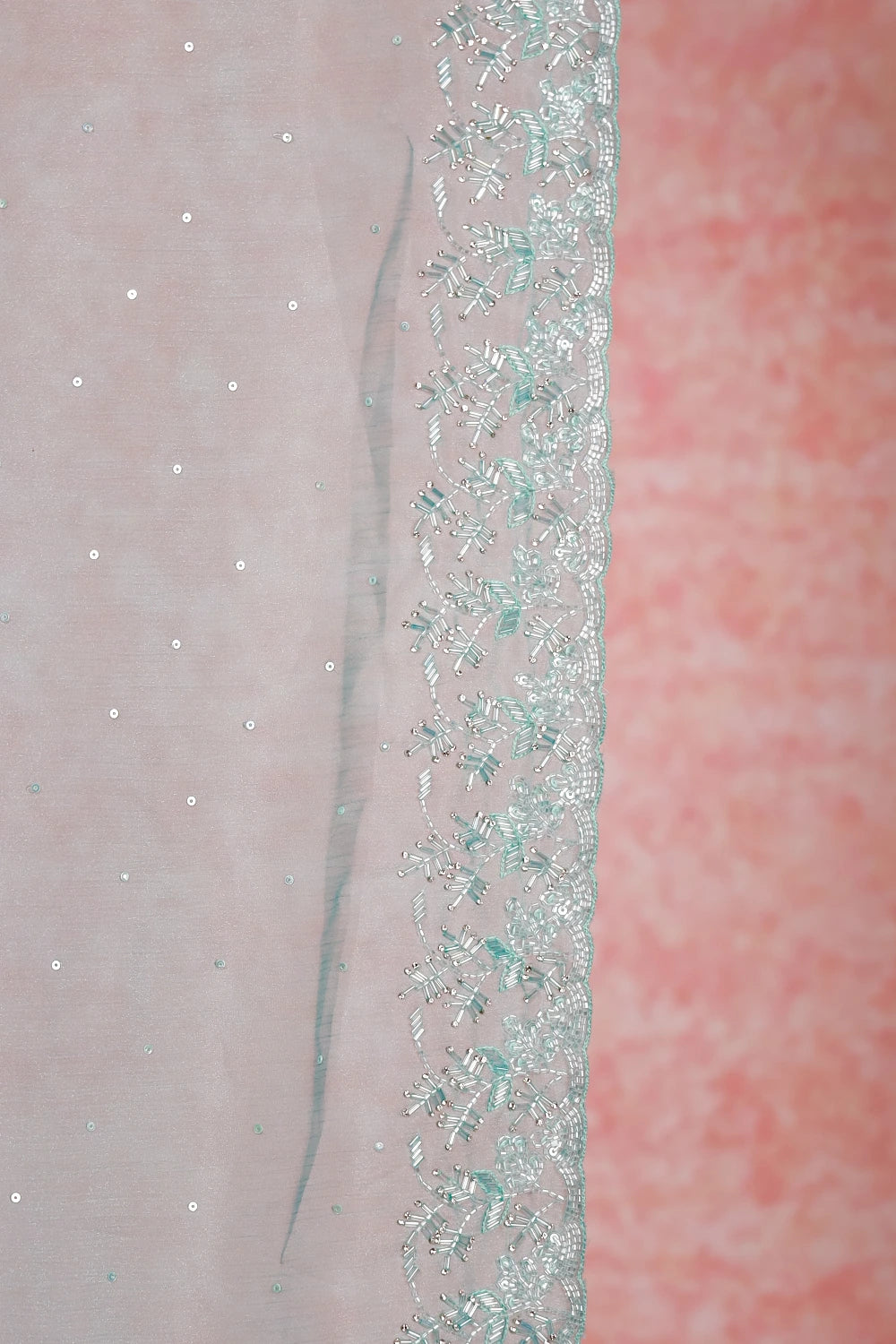 Sea Blue Semi Organza Saree