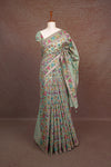 Sea Green Cotton Silk Saree