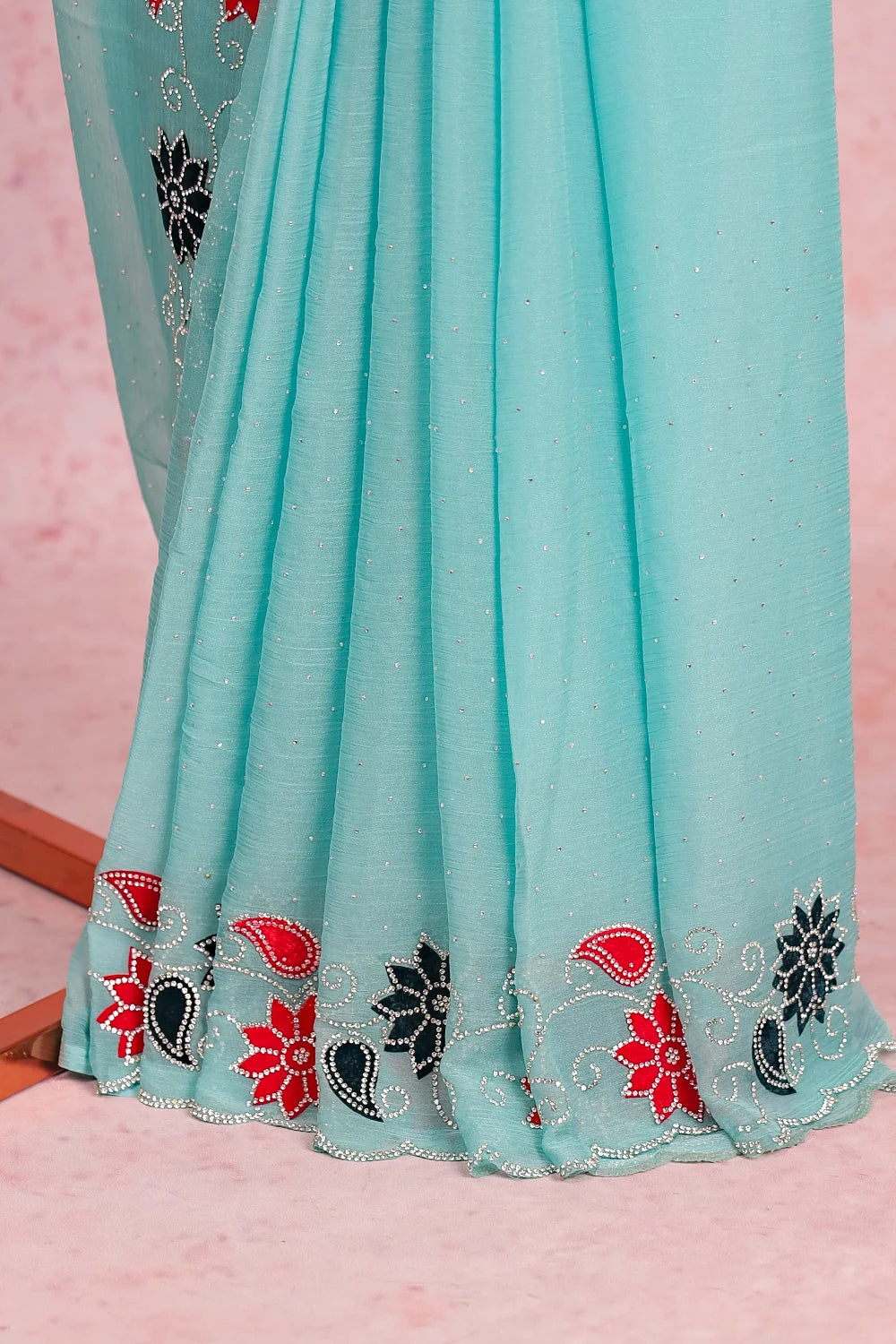 Sea Green Crush Organza Saree