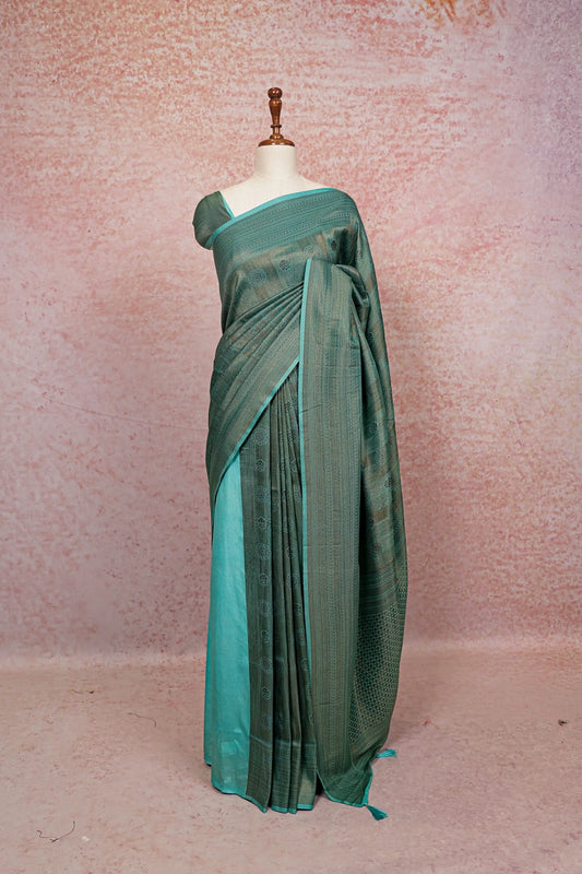 Sea Green Kubera Silk Saree - Seematti