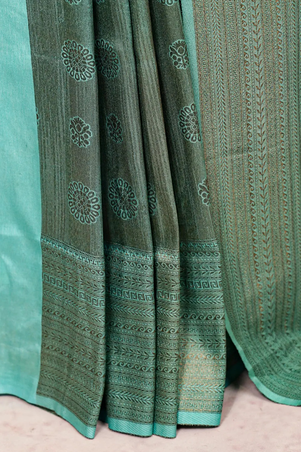 Sea Green Kubera Silk Saree - Seematti