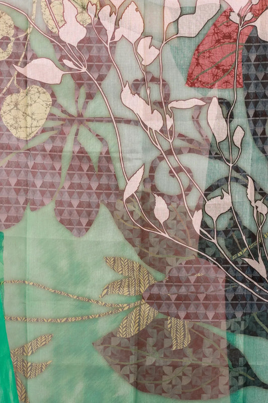 Sea Green Net Kota Saree
