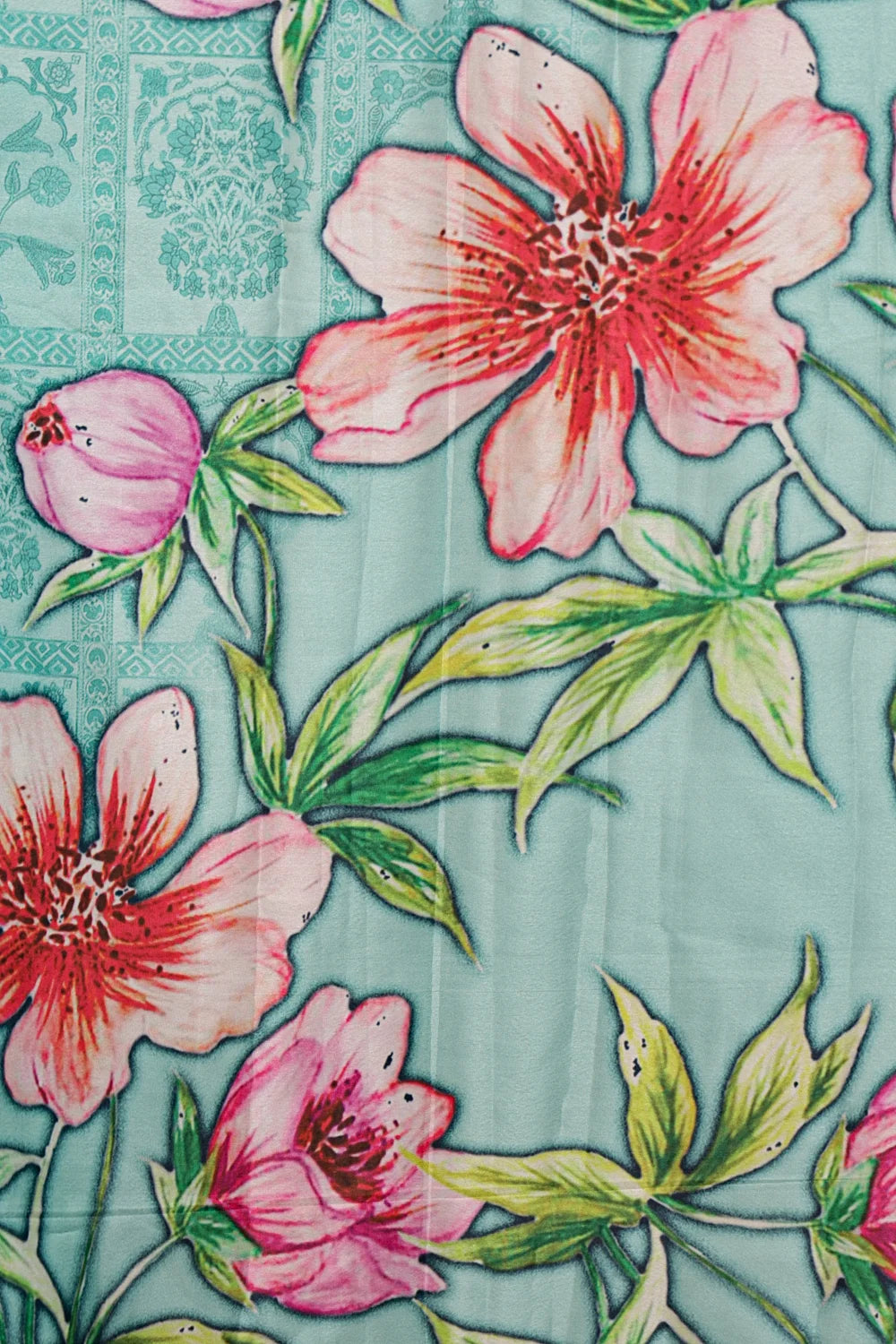 Sea Green Satin  Banarasi Saree - Seematti