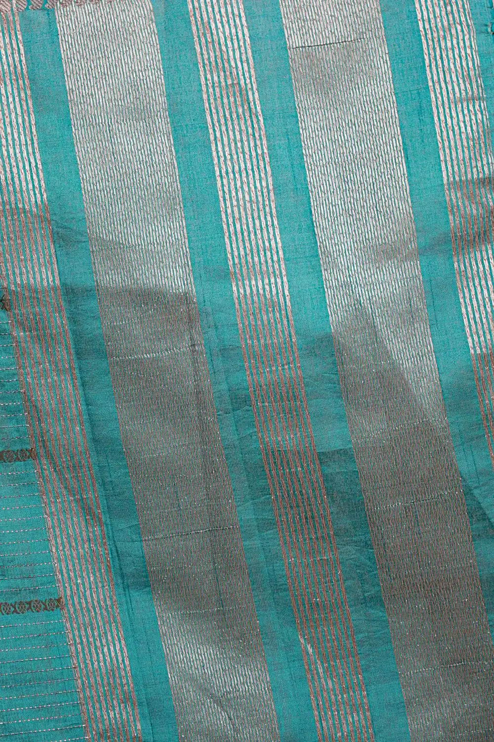 Sea Green Semi Jute Saree