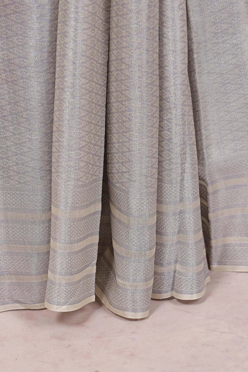Silver Color Tissue Silk Saree - Seematti