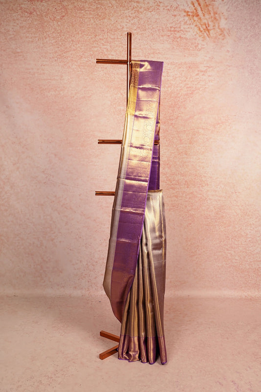 Silver Kancheepuram Silk Saree
