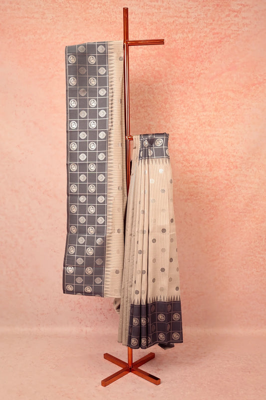Silver Semi Silk Saree