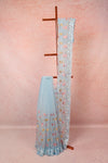 Sky Blue Semi Organza Saree