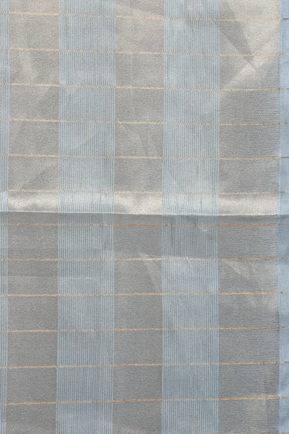 Sky Blue Semi Silk Saree - Seematti