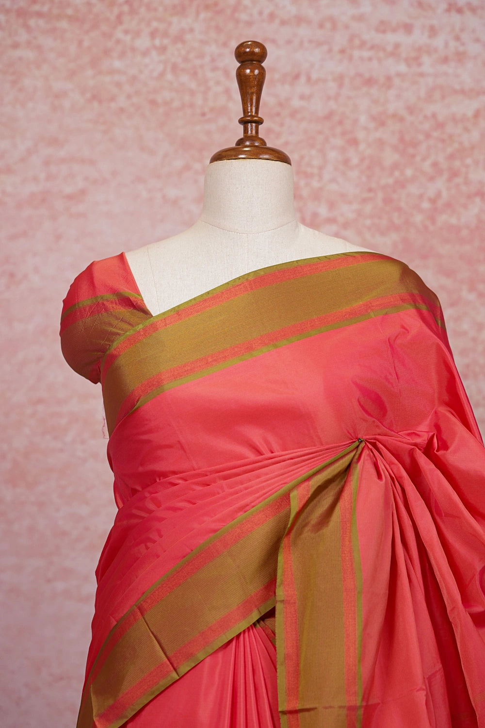 Sunset Orange Colour Semi Silk Saree - Seematti