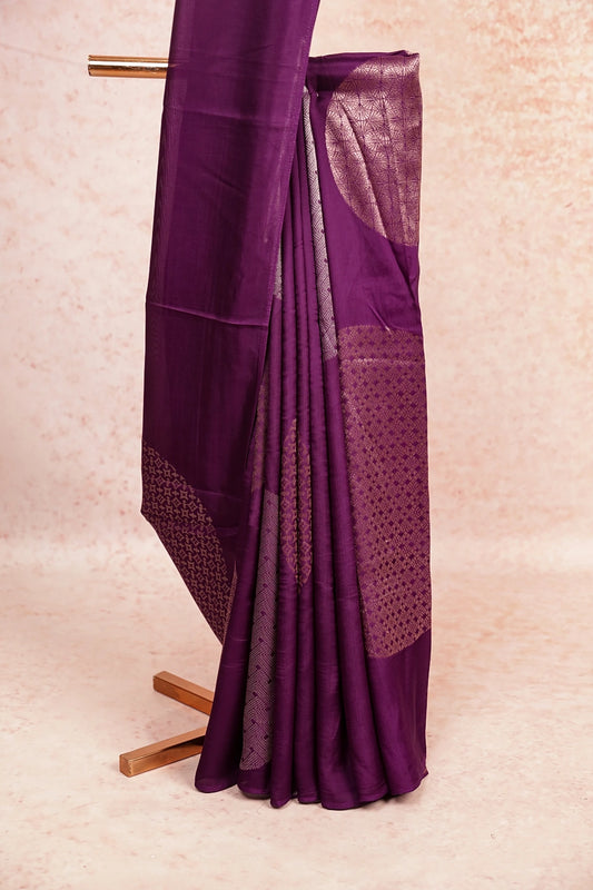 Violet Banarasi Saree