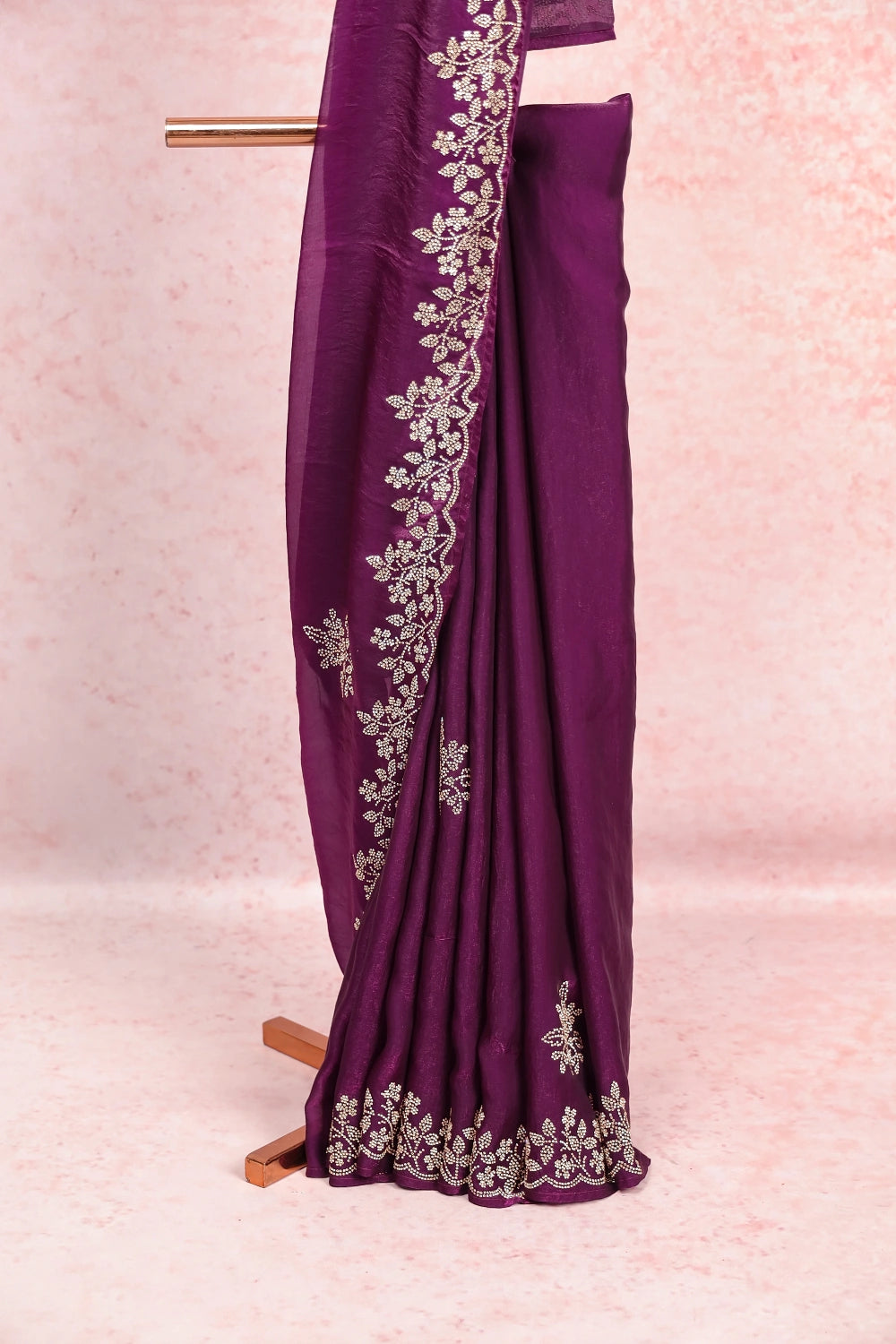 Violet Organza Saree
