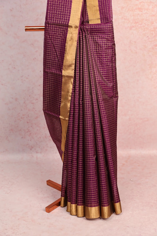 Violet Pavithra Silk Saree