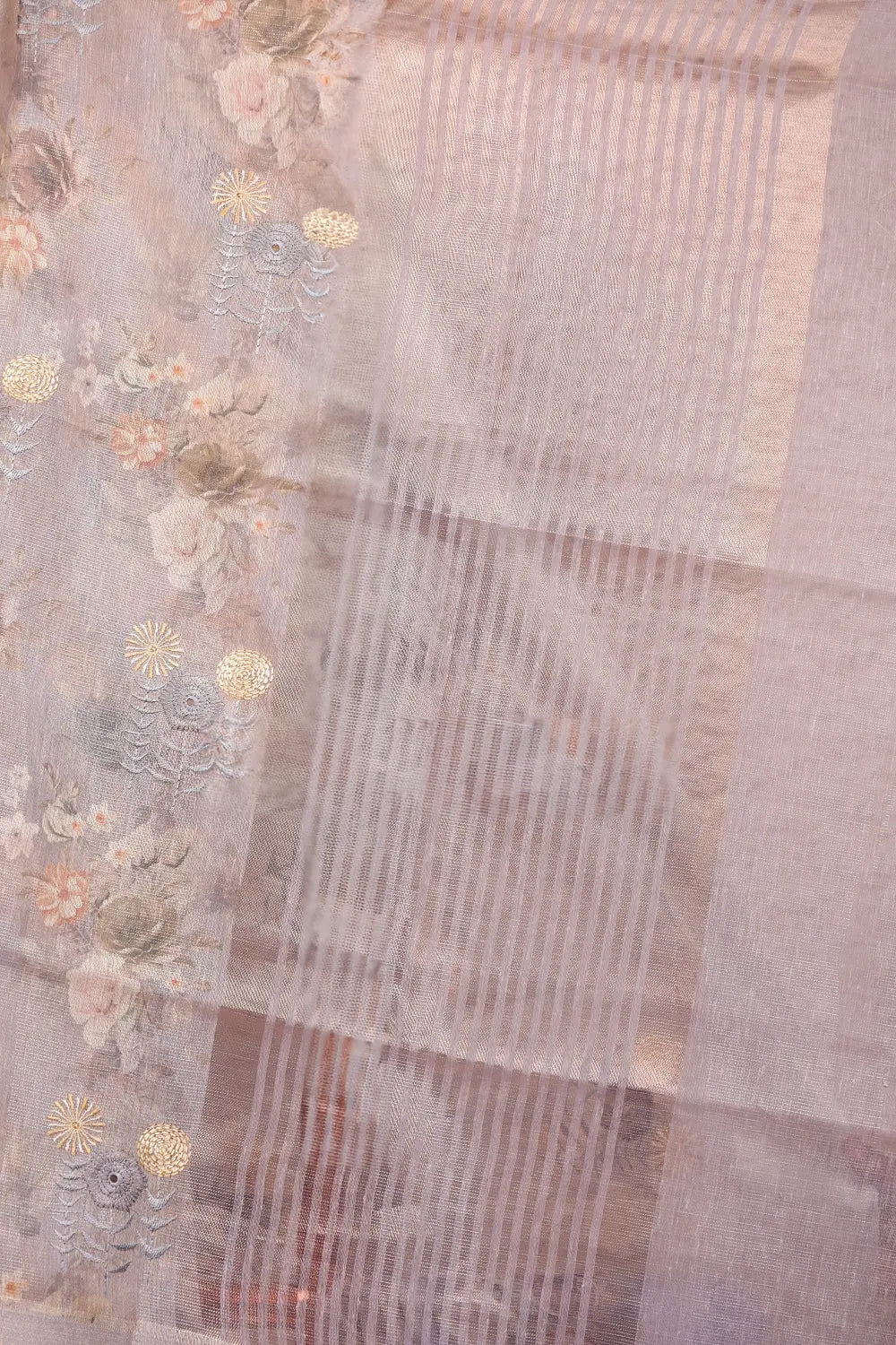 Violet Semi Tissue Saree