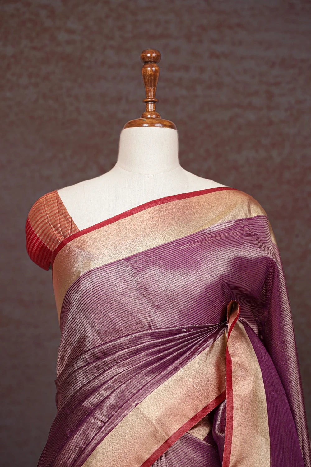 Violet Semi Tissue Saree - Seematti