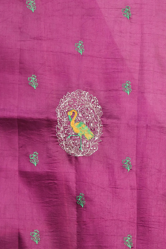 Violet Semi Tussar Saree