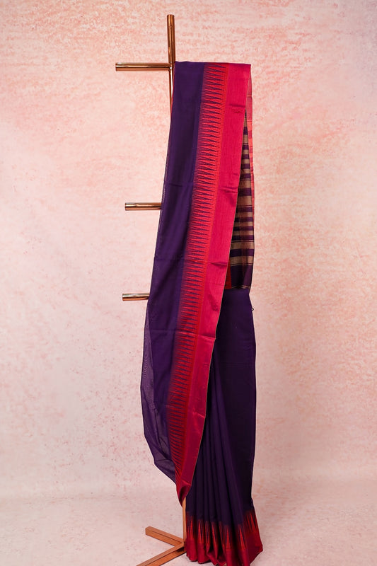 Violet Soft Cotton Saree