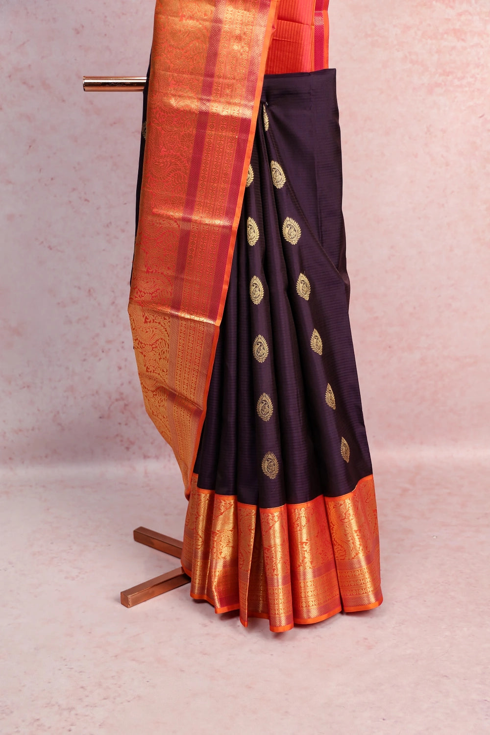 Violet Traditional Kancheepuram Soft Silk Saree