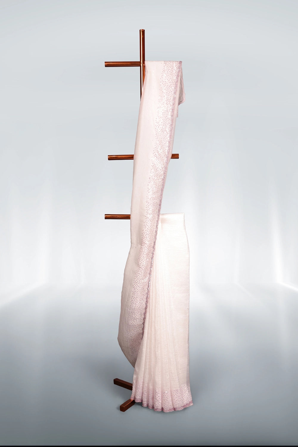 White Crush Saree