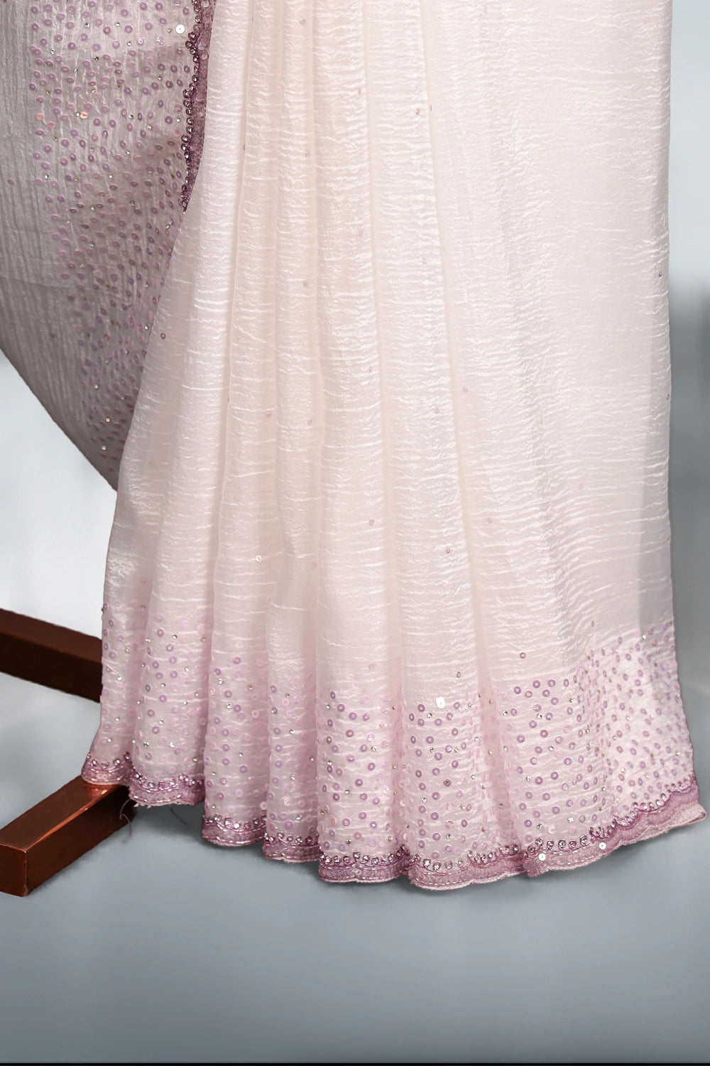 White Crush Saree