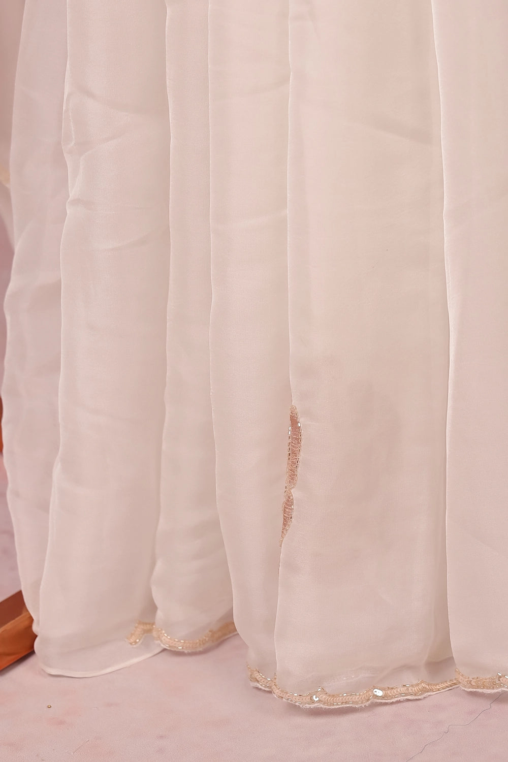 White Semi Organza Saree